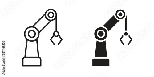 Industrial robot icon Vector simple flat graphic illustration.