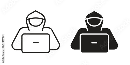 Hacker icon Vector simple flat graphic illustration.