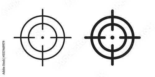 Gun target icon Vector simple flat graphic illustration.