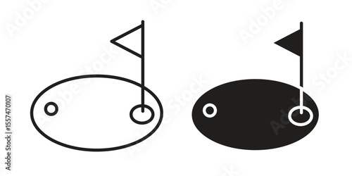 Golf yard icon Vector simple flat graphic illustration.