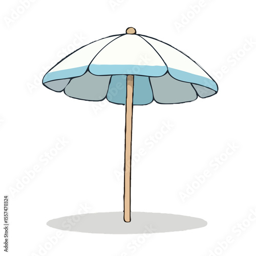 Detailed Beach Umbrella 