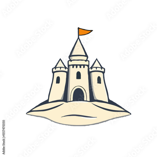 Simplified, Contoured Sand Castle