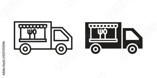 Food truck icon vector, Symbol, logo illustrations