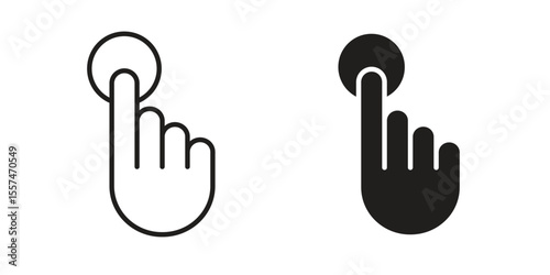 Finger control icon Vector simple flat graphic illustration.