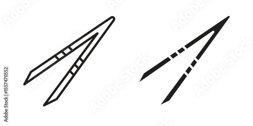 Eyebrow tweezers icon Vector simple flat graphic illustration.