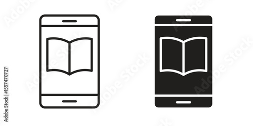 Ebook icon vector, Symbol, logo illustrations