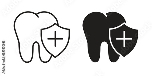 Dental insurance icon Vector simple flat graphic illustration.