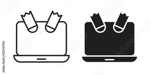 DOS icon Vector simple flat graphic illustration.