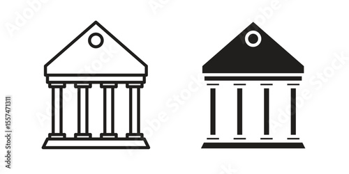 Courthouse icon Vector simple flat graphic illustration.