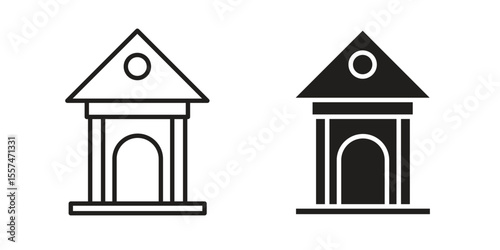 Courthouse icon Vector simple flat graphic illustration.