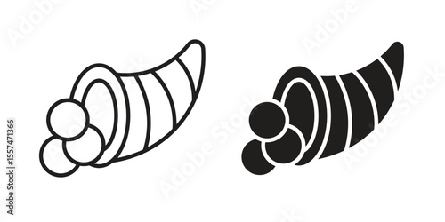 Cornucopia icon Vector simple flat graphic illustration.