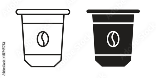 Coffee capsule icon Vector simple flat graphic illustration.