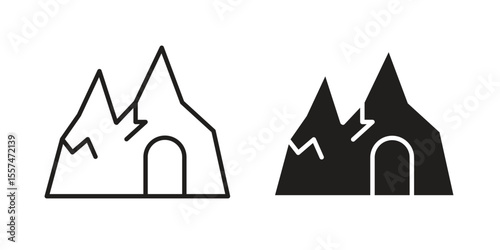 cave icon Vector simple flat graphic illustration.
