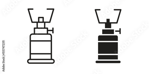 Camping gas icon Vector simple flat graphic illustration.