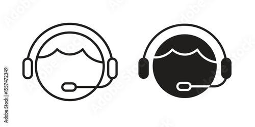 Callcenter icon Vector simple flat graphic illustration.