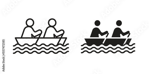 Boat race icon Vector simple flat graphic illustration.