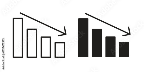 Attrition icon Vector simple flat graphic illustration.