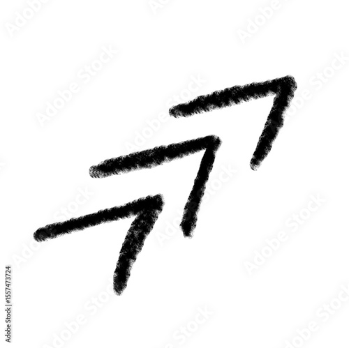 Arrow grunge vector icon. Doodle arrow grunge vector. Arrow hand drawn chalk vector.
