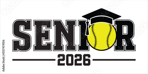 Senior 2026 Softball Graduation Design
