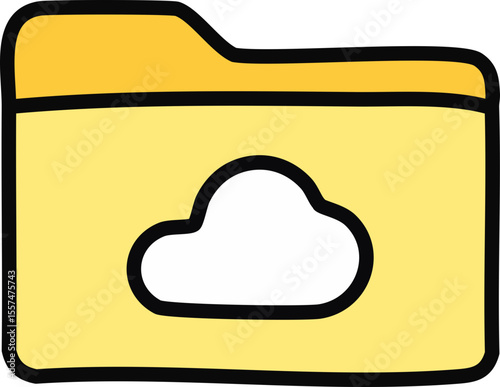 Symbole minimaliste de stockage en ligne