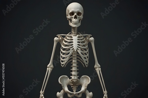 Full human skeletal model, front view