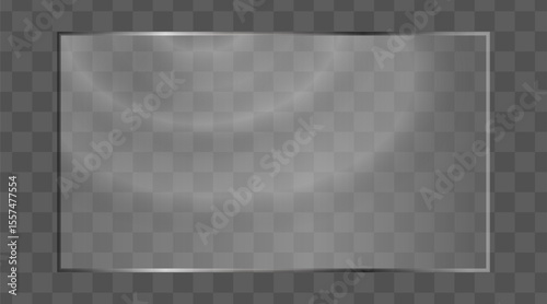 16:9 vector image of a mirror reflection, suitable for application on glass, plastic, or acrylic window surfaces. Offers a glossy, luminous appearance with bright highlights and transparency.
