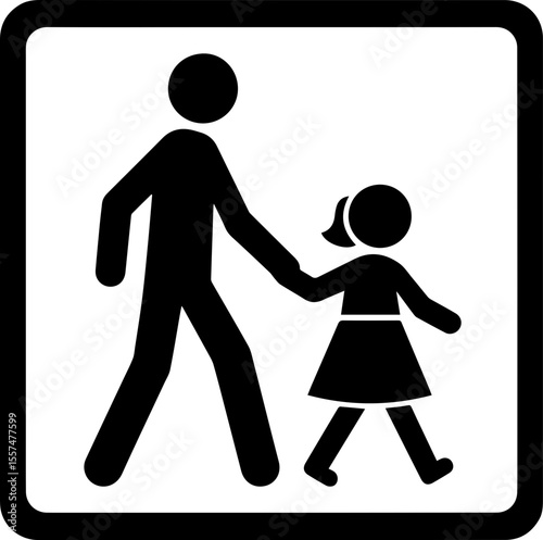 Pedestrian Crossing with Child Icon