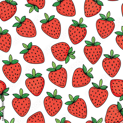 seamless pattern with strawberries