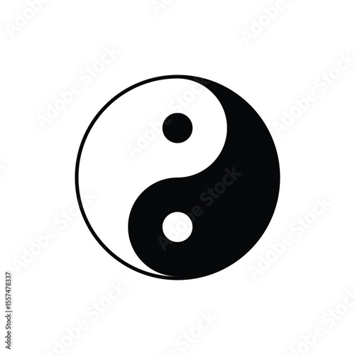Vector Graphic Yin Yang Symbol Design