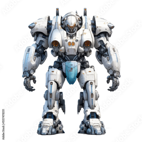 blue screen robot cyborg