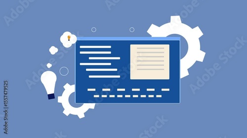 Idea grow research with website keyword, generate perfect idea with skill, 2d animation