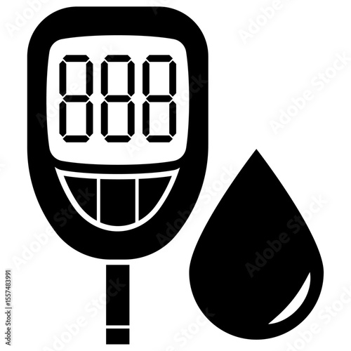 diabetes meter icon, diabetes icon.