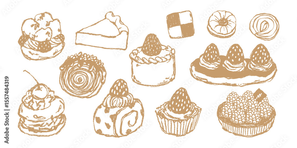 Doodle Bakery Cakes & Pastry Collection Doodle Bakery Cakes & Pastry Collection