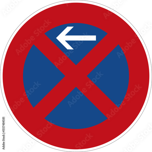 Eingeschränktes Haltverbot (Anfang), Aufstellung rechts - StVo DE, Vektor (SVG)