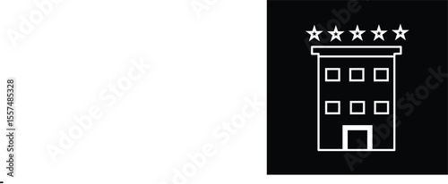 .Hotel Rating Icon stars outline icon for hospitality,   