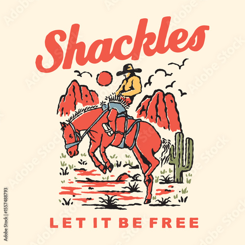 Shackles 
cowboy design, suitable for t-shirts etc.