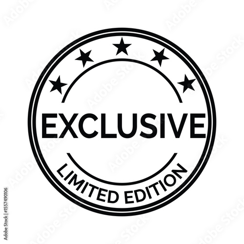 Exclusive limited edition stamp with stars and circular border
