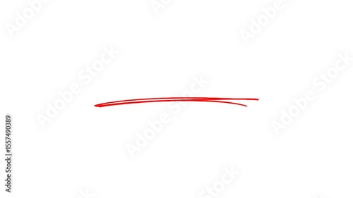 Hand-drawn underline highlighter animation, featuring sketching marker elements on a transparent background with an alpha channel.