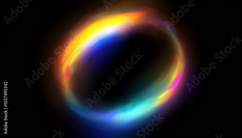 blurred rainbow refraction overlay effect light lens prism effect on black background holographic reflection crystal flare leak shadow overlay colorful rainbow disco ball light leaks texture