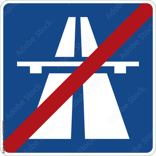 Ende der Autobahn- StVo DE, Vektor (SVG)