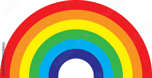 Vibrant Rainbow Arc Illustration Colorful Spectrum Design