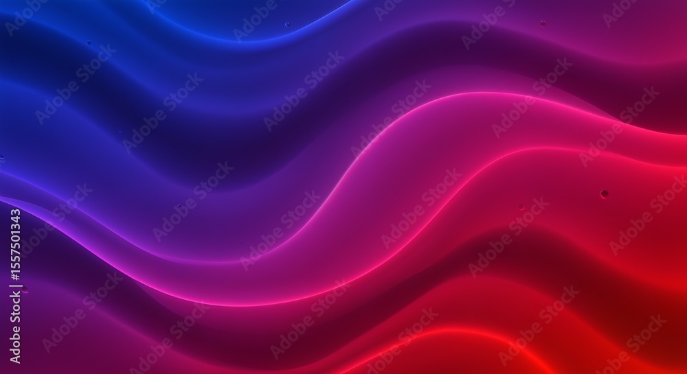 Obraz premium Abstract Flowing Neon Waves in Vibrant Colors.