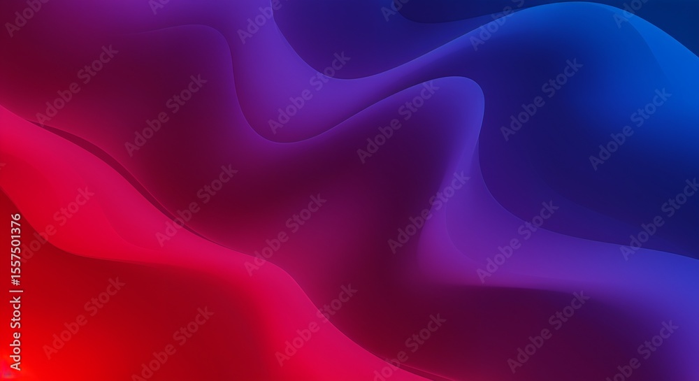 Fototapeta premium Abstract Gradient Flow Dynamic Waves of Red Purple and Blue Modern Design.