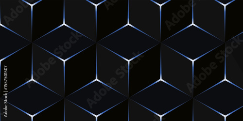 Dark black and gray white horizontal hexagonal technology abstract vector background. red bright energy flashes under hexagon in futuristic modern. Dark gray honeycomb texture
