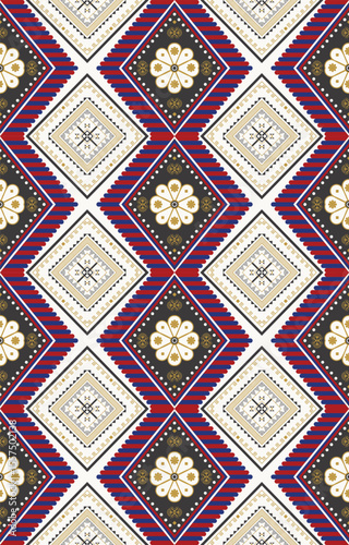Abstract Egyptian gold elements seamless pattern. Geometric ethnic aztec pattern in tribal. Vector illustration of Egyptian. Design for fabric, clothing, carpet, rugs, scarf, furnishings.