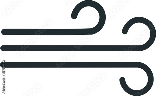 Symbole minimaliste de brise