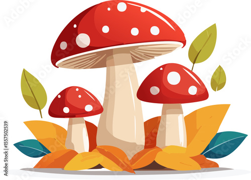 Scène naturelle de sous-bois en automne