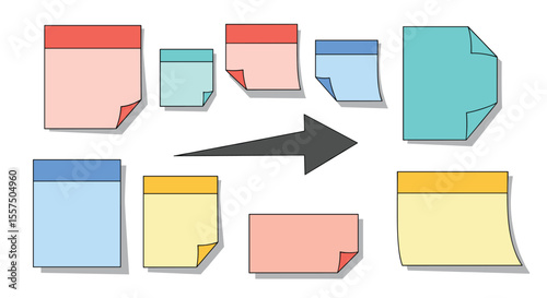 Visualizing Information Flow and Data Organization Through Post It Notes Diagram