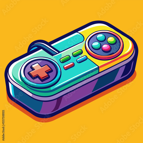 Red retro video game controller icon
