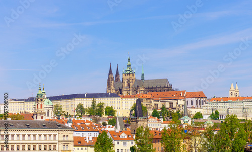 Wallpaper Mural Prague Castle and St. Vitus Cathedral above Vltava River Torontodigital.ca
